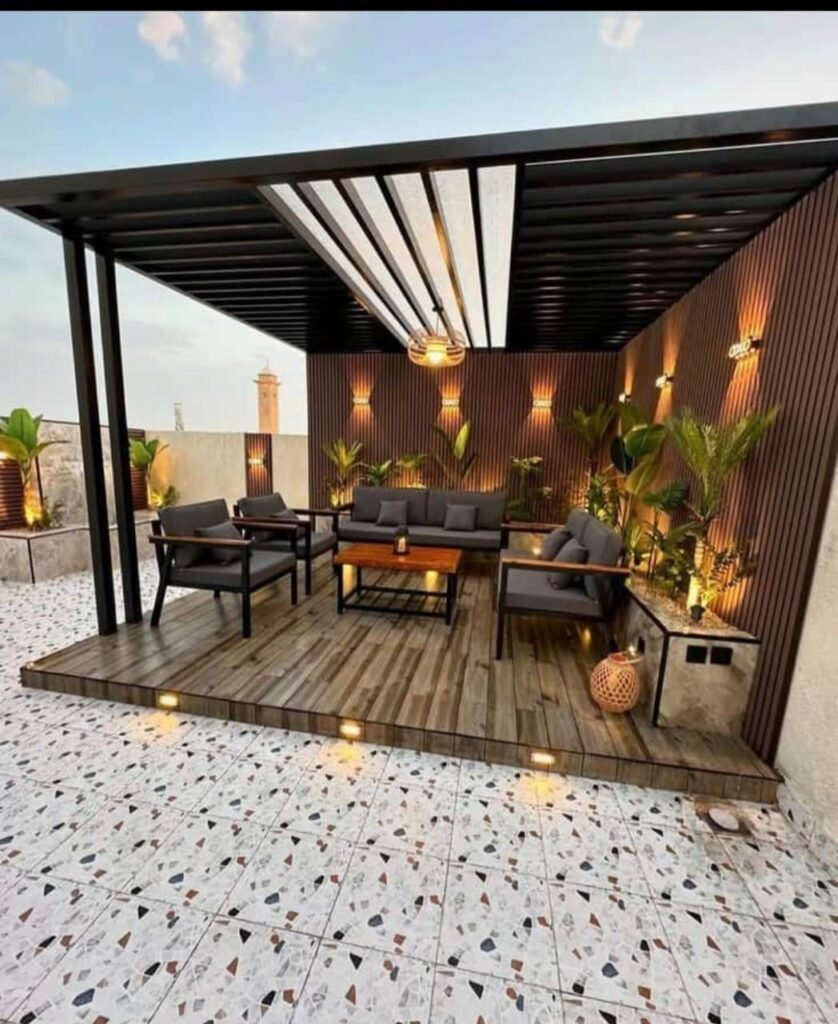 جلسة برجولة فاخر مع اضواء