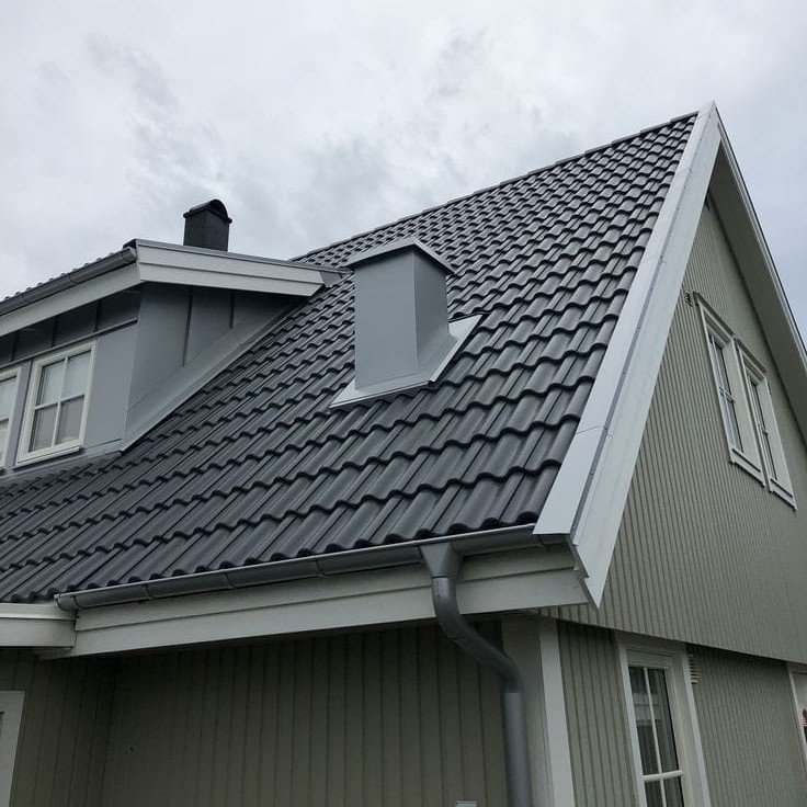 تركيب قرميد بلون الرصاصي الغامق قرميد ايطالي