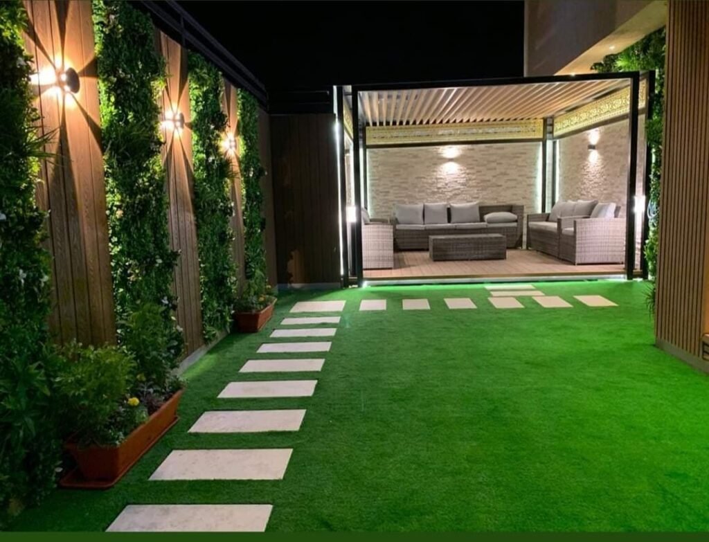 تنسيق لحديقة في جدة شكل خرافي