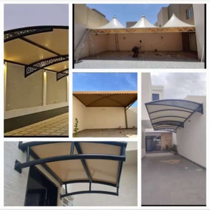 مظلات متعددة الاشكال في مدينة جدة